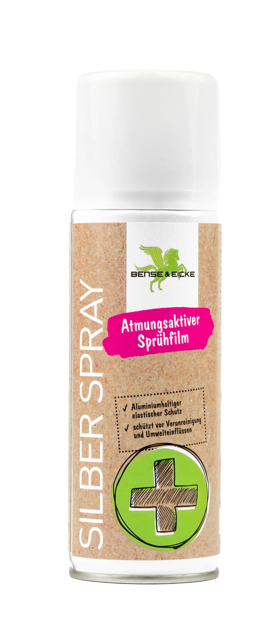 Bense & Eicke - Silber-Spray 200 ml - Hautschutzsalbe mit Zink - aluminiumhaltiger, atmungsaktiver Sprühfilm