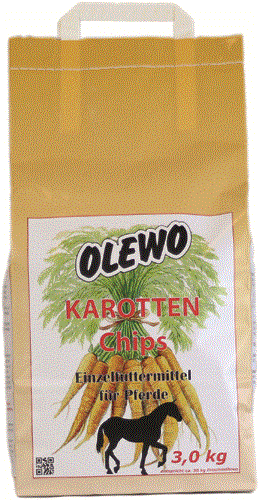 Olewo Karotten-Chips - energiearme Vitamin-Beilage zum Raufutter