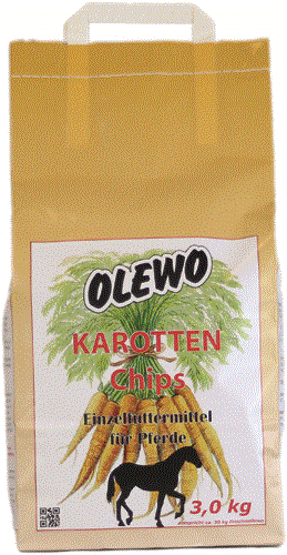 OLEWO Karotten Chips - energiearme Vitamin-Beilage zum Raufutter OLEWO Karotten Chips - energiearme Vitamin-Beilage zum Raufutter