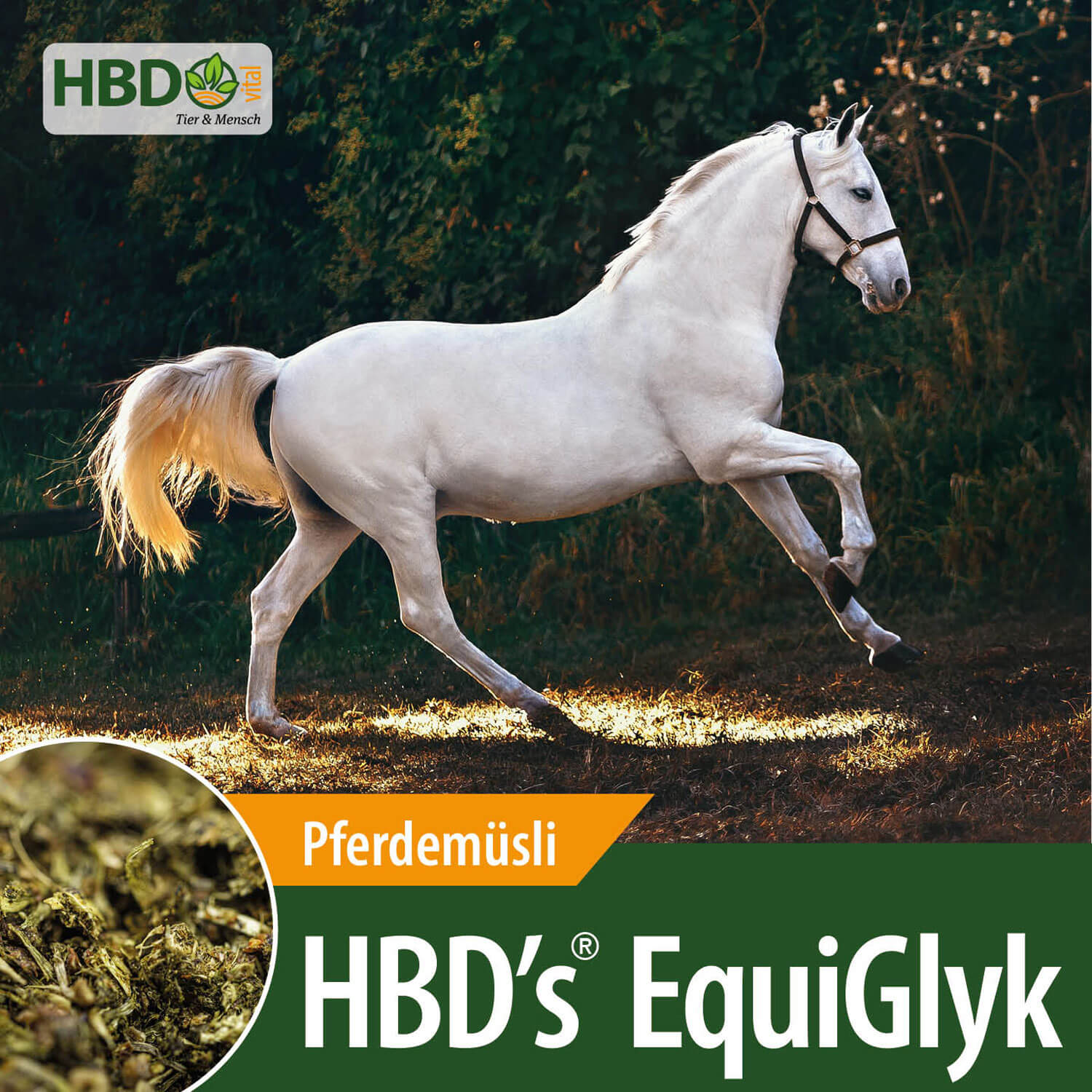 HBD-Agrar - HBD's® EquiGlyk - getreidefreies Strukturmüsli für Pferde - niederglykämisch