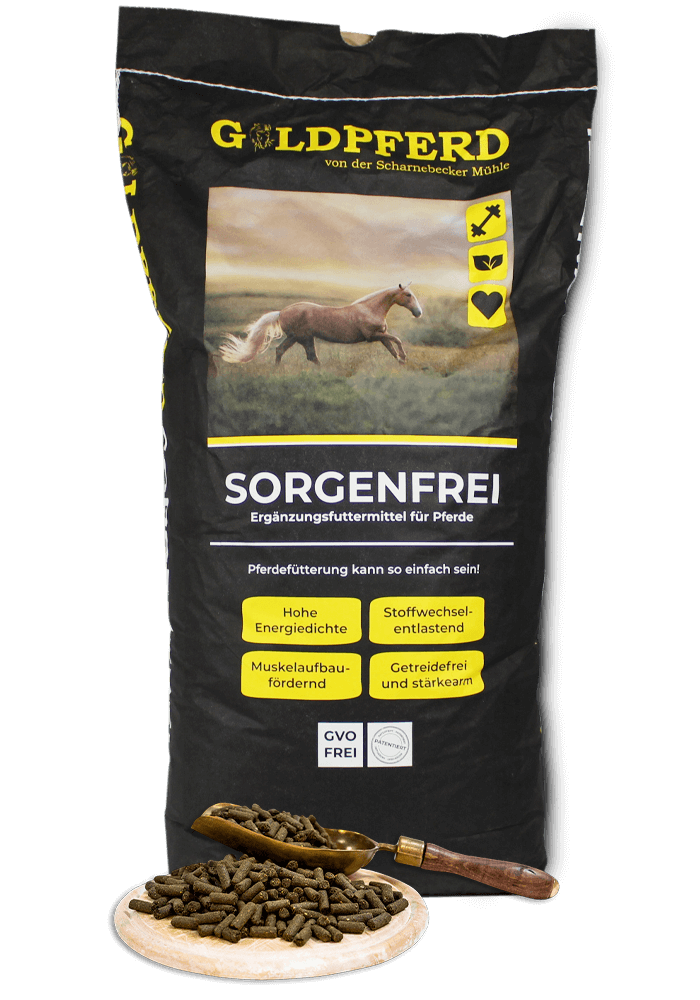 Scharnebecker Mühle - Goldpferd Sorgenfrei - universell einsetzbares Allroundfutter für Pferde Scharnebecker Mühle - Goldpferd Sorgenfrei - universell einsetzbares Allroundfutter für Pferde