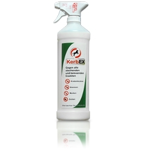 KerbEx - Grün ohne Knoblauch - Insektenabwehrmittel für Pferde - inkl. Sprühkopf