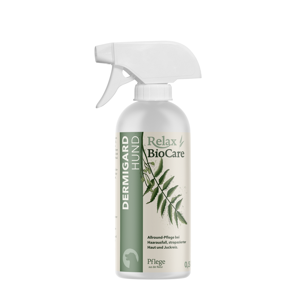 Relax-BioCare - Dermigard® Hund - bei Haarausfall, strapazierter Haut und Juckreiz Relax-BioCare - Dermigard® Hund - bei Haarausfall, strapazierter Haut und Juckreiz