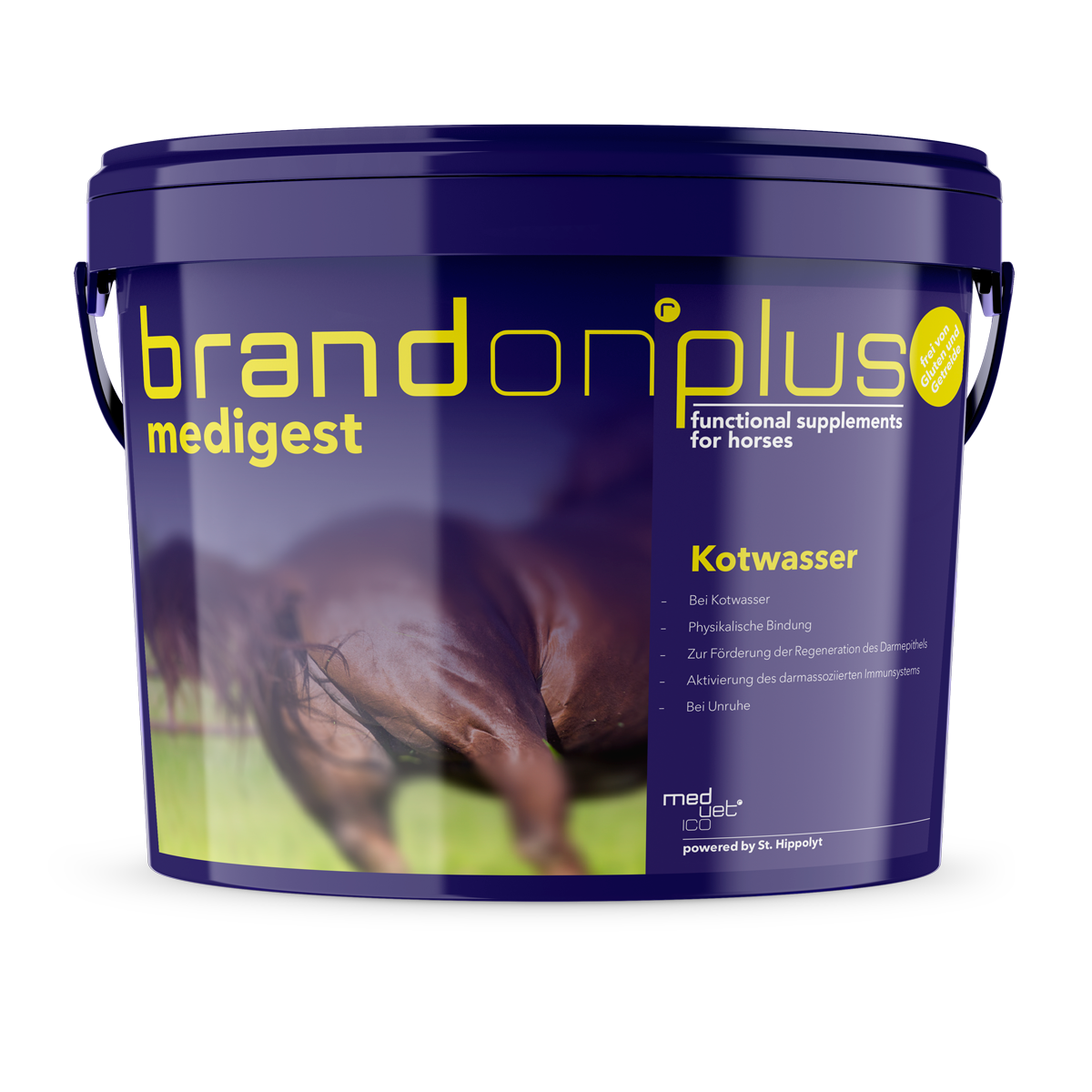 Medvetico - Brandon® plus medigest - bioaktive Lösung bei Kotwasser Medvetico - Brandon® plus medigest - bioaktive Lösung bei Kotwasser