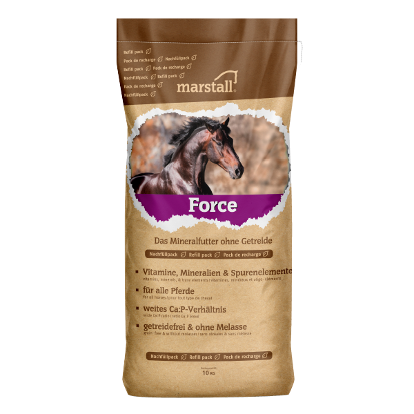 marstall - Force - getreide- und melassefreies Mineralfutter für Pferde marstall - Force - getreide- und melassefreies Mineralfutter für Pferde