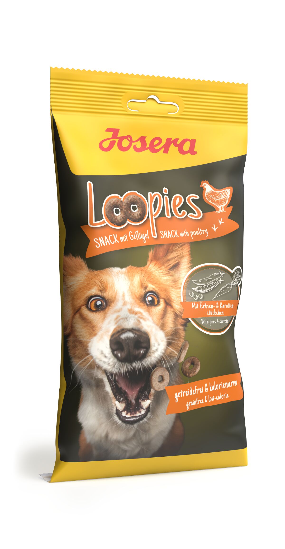 Josera - Loopies mit Geflügel - getreidefreier und fettarmer Snack für Hunde
