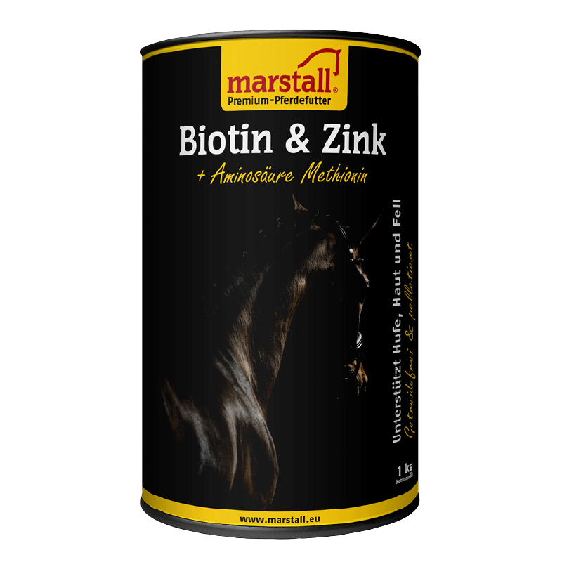 marstall - Biotin & Zink - Futterzusatz zur Verbesserung von Hufhorn, Haut und Fell marstall - Biotin & Zink - Futterzusatz zur Verbesserung von Hufhorn, Haut und Fell