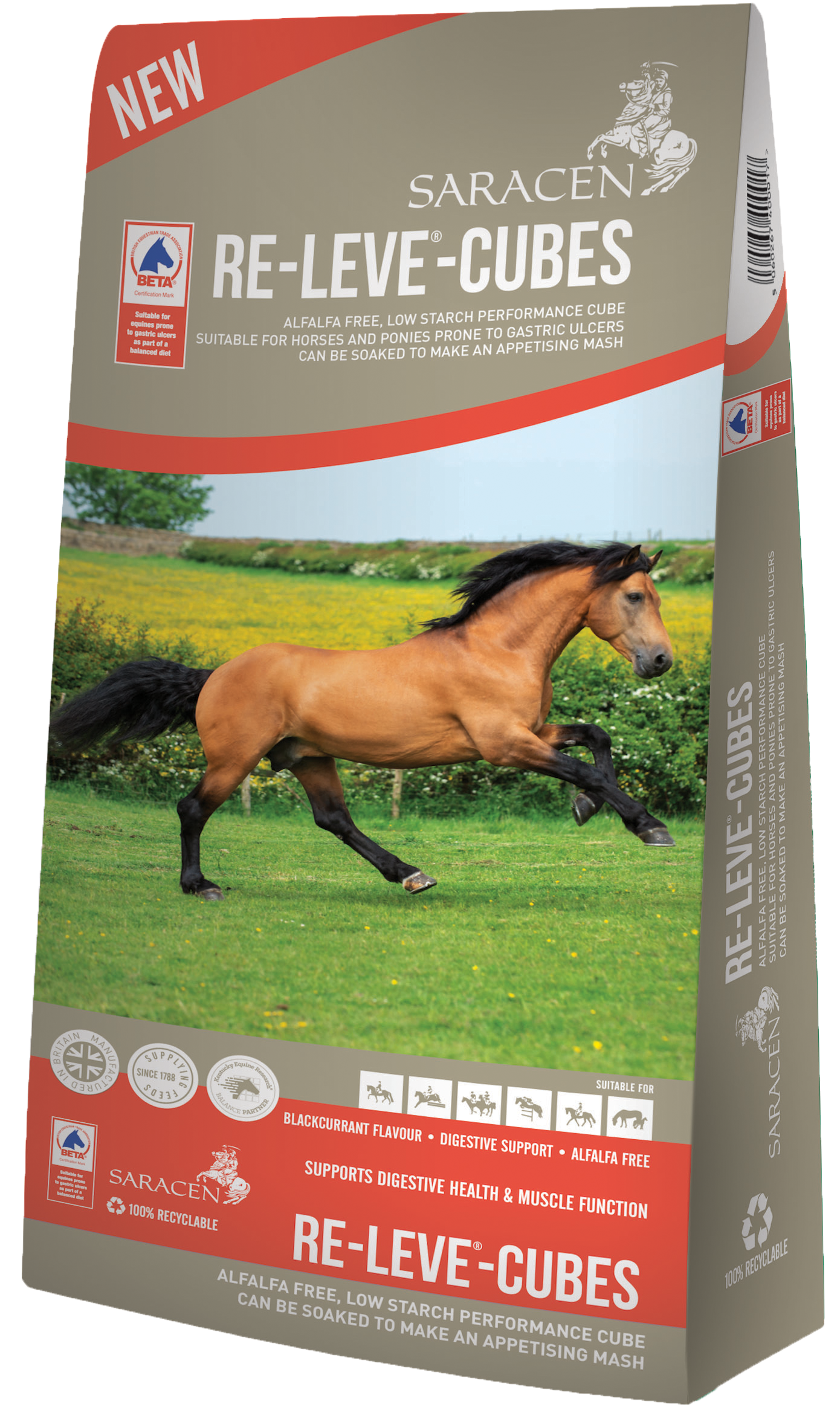 Saracen - Re-Leve® Cubes - optimal für Pferde, die zu Magengeschwüren neigen