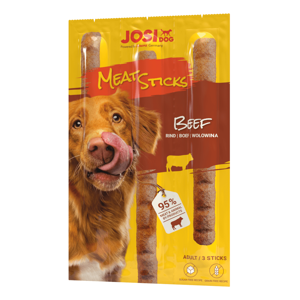 Josera - JosiDog Meat Sticks Beef - Saftiger Snack für Hunde Josera - JosiDog Meat Sticks Beef - Saftiger Snack für Hunde