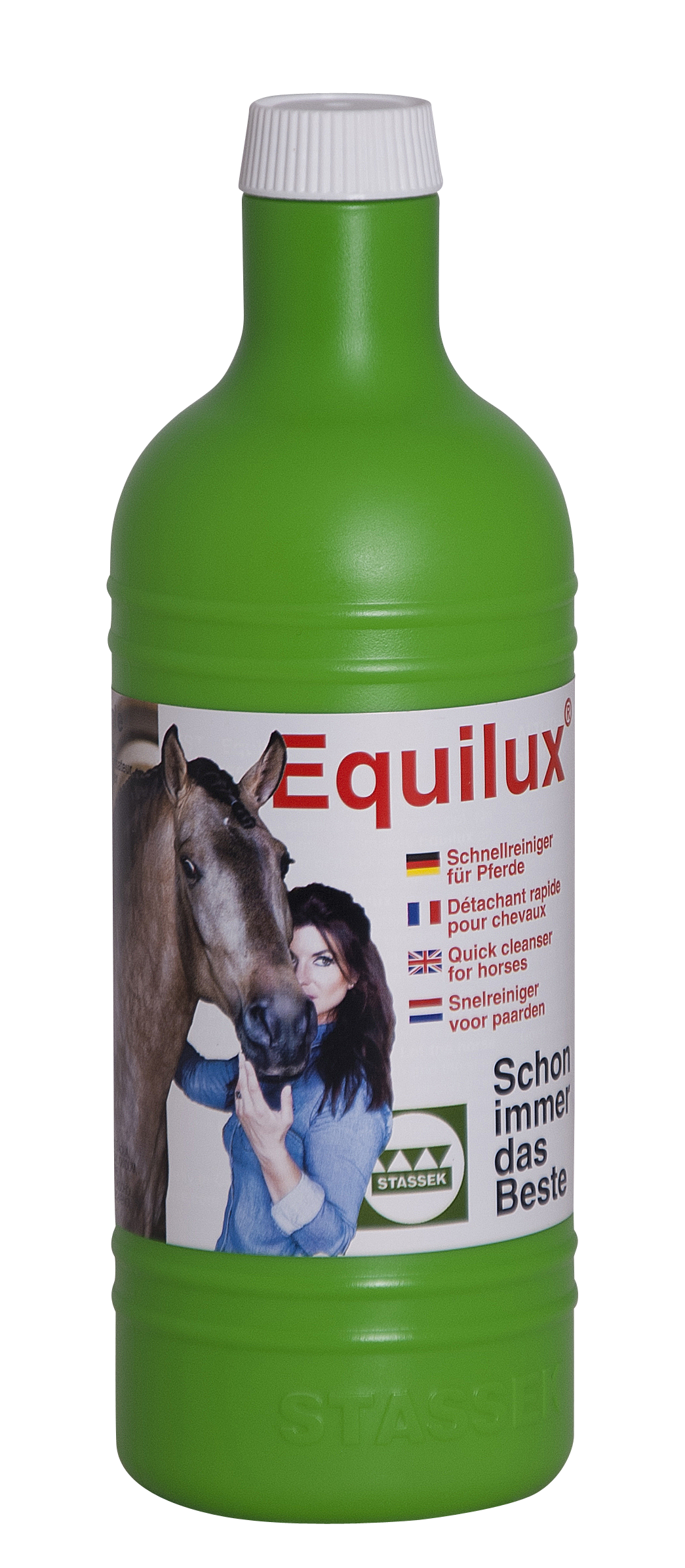 Stassek - Equilux® - Schnellreiniger - ideal für Schimmel und helle Pferde Stassek - Equilux® - Schnellreiniger - ideal für Schimmel und helle Pferde