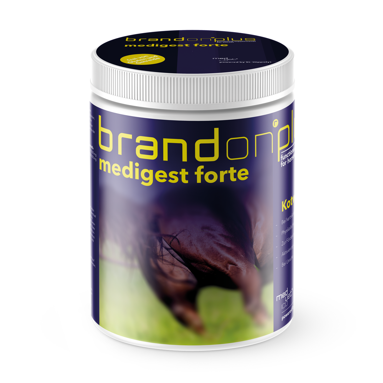 Medvetico - Brandon® plus medigest forte - bioaktive Lösung bei Kotwasser Medvetico - Brandon® plus medigest forte - bioaktive Lösung bei Kotwasser