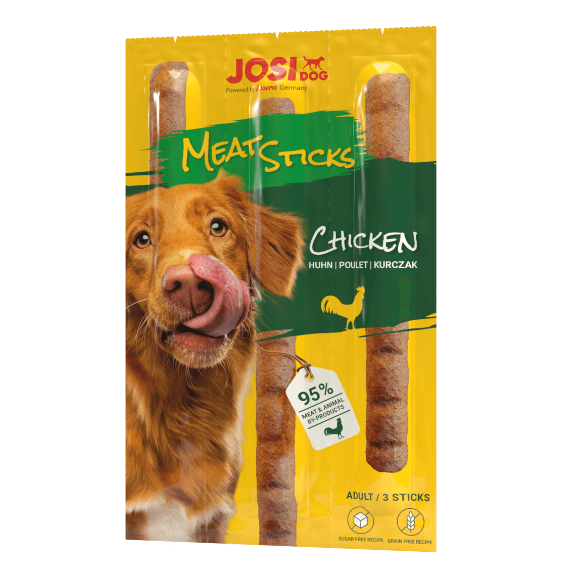 Prämienartikel - JosiDog - Meat Sticks Chicken - saftiger Snack für Hunde - 33g Prämienartikel - JosiDog - Meat Sticks Chicken - saftiger Snack für Hunde - 33g