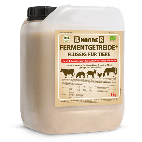 Kanne - Bio Fermentgetreide® flüssig für Tiere - fermentiertes Einzelfuttermittel