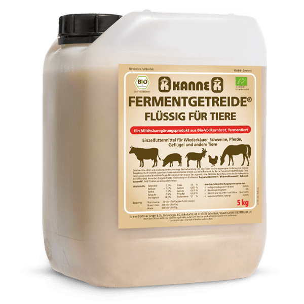 Kanne - Bio Fermentgetreide® flüssig für Tiere - fermentiertes Einzelfuttermittel Kanne - Bio Fermentgetreide® flüssig für Tiere - fermentiertes Einzelfuttermittel