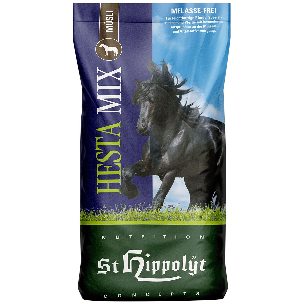 St.Hippolyt - Hesta Mix Müsli - Vitalstoffreiches und hoch bioverfügbares Pferdefutter