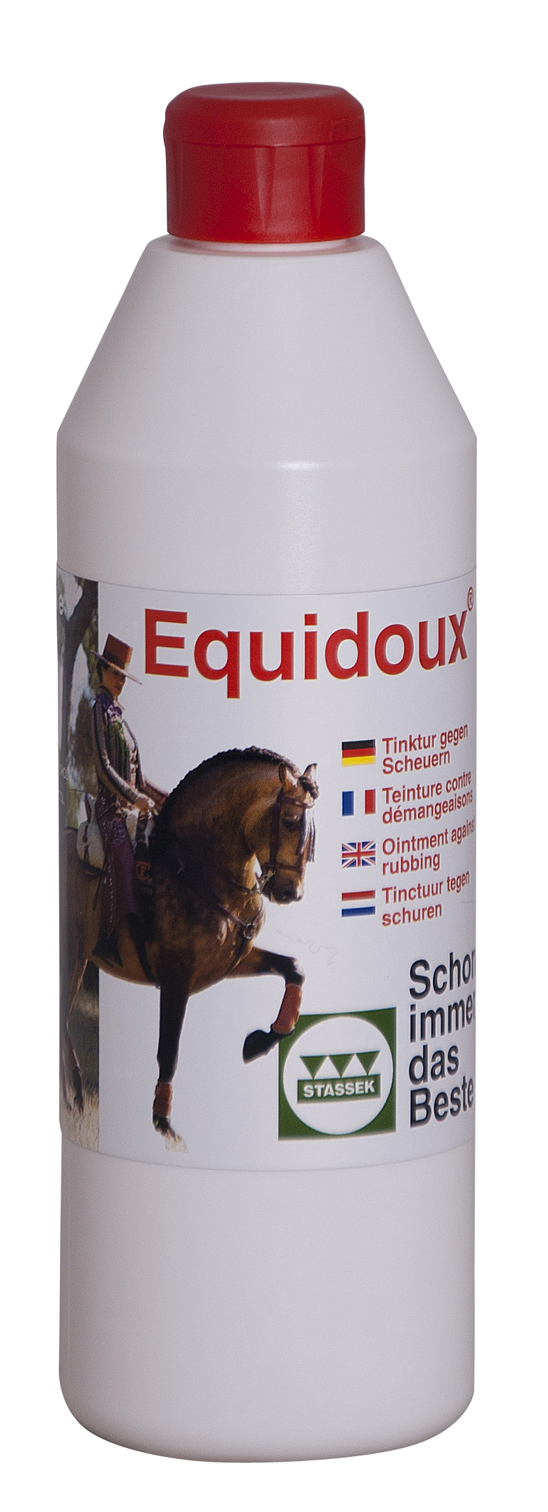 Stassek - Equidoux® - Tinktur - hautfreundliche Lösung gegen Schweif-, Mähnen- und Fellscheuern