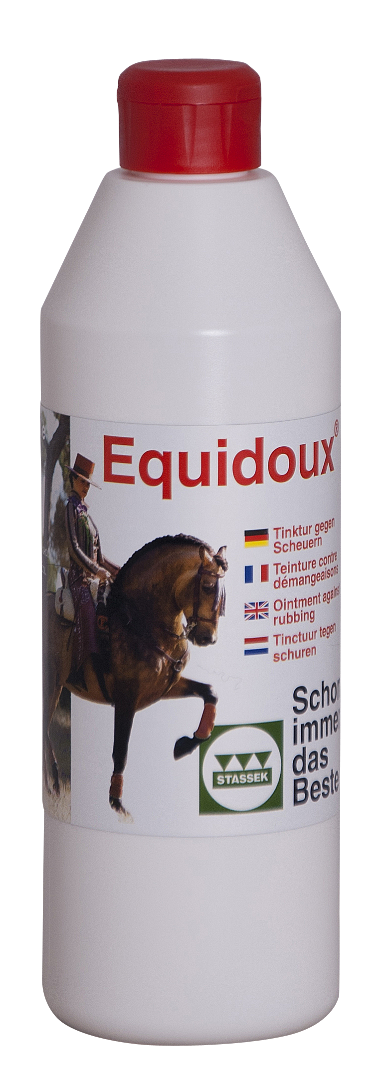 Stassek - Equidoux® - Tinktur - hautfreundliche Lösung gegen Schweif-, Mähnen- und Fellscheuern Stassek - Equidoux® - Tinktur - hautfreundliche Lösung gegen Schweif-, Mähnen- und Fellscheuern