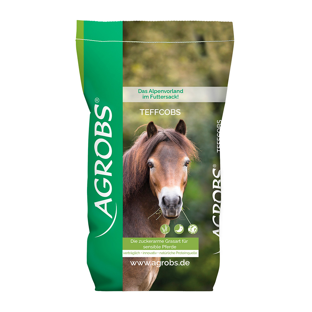 Agrobs - Teffcobs - Zucker- und fruktanarmes Pferdefutter für sensible Pferde 