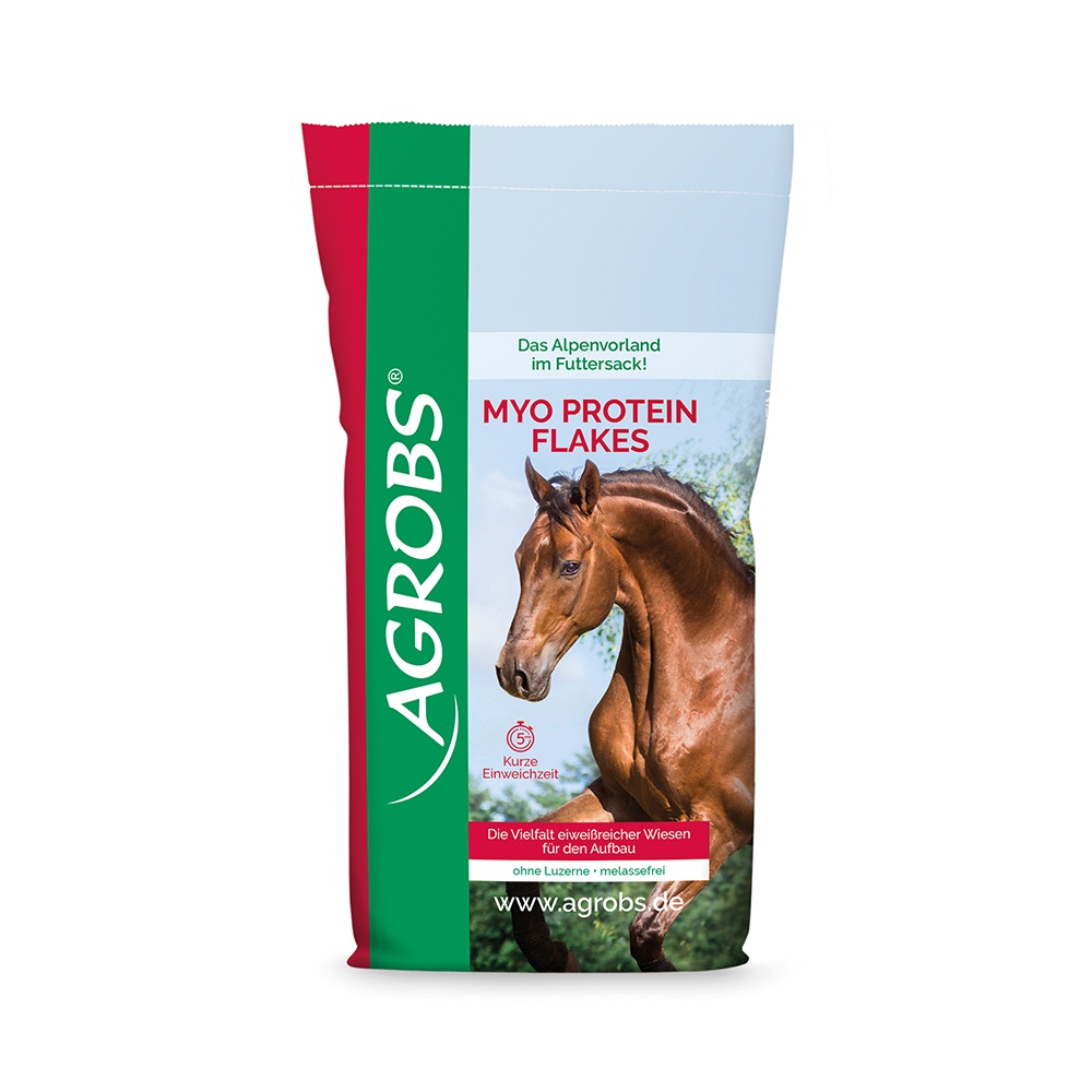 Agrobs - Myo Protein Flakes - Pferdefutter aus eiweißreichen Gräsern - ideal für den Muskelaufbau