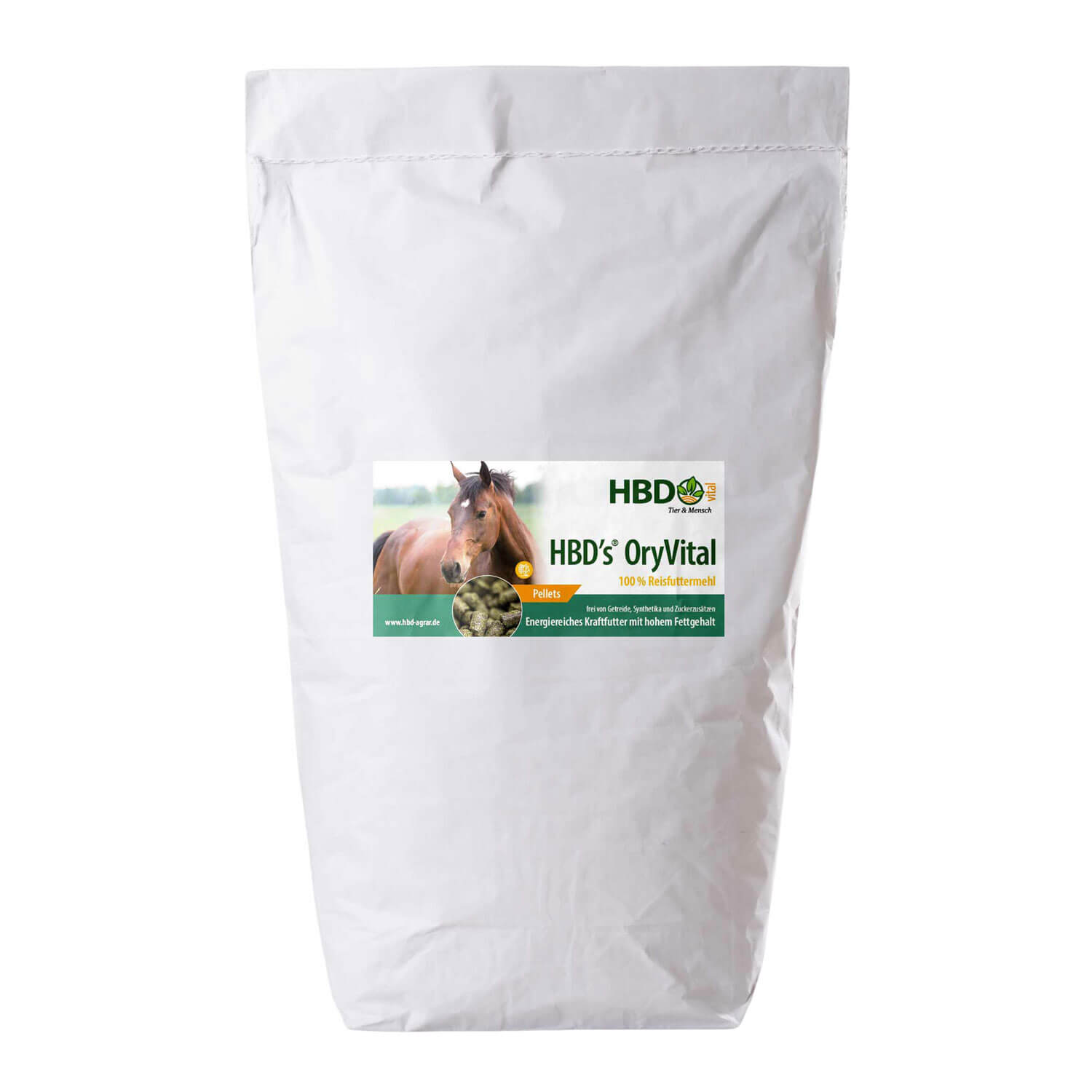 HBD-Agrar - HBD's® OryVital - pelletiertes, getreidefreies Ergänzungsmittel aus 100% Reisfuttermehl