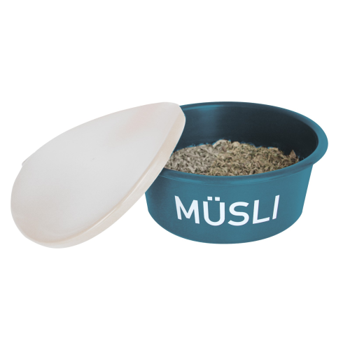 Waldhausen - Müsli-Schale mit Deckel, azurblau Waldhausen - Müsli-Schale mit Deckel, azurblau