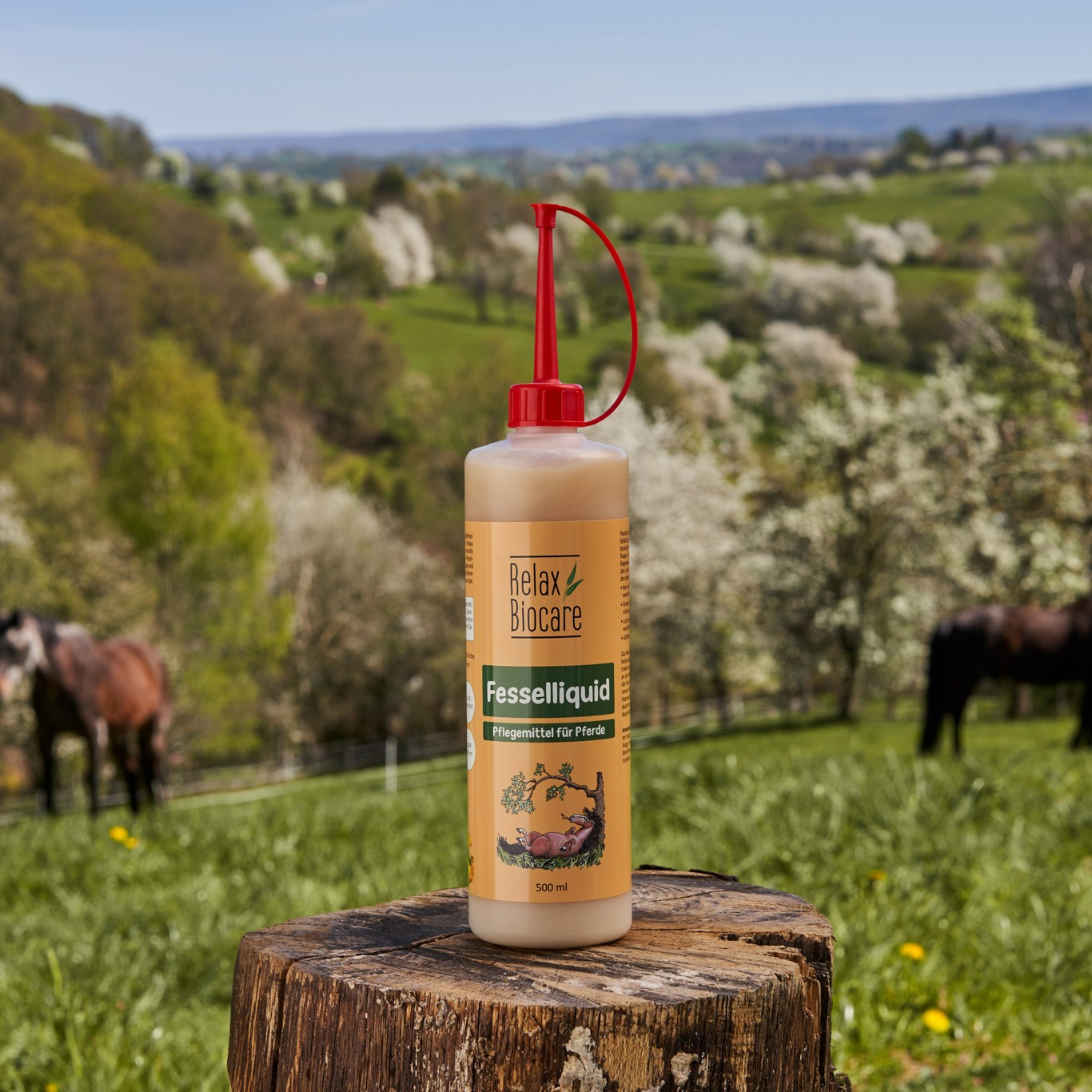 RELAX - Fesselliquid für Pferde - Pflegt und unterstützt die Haut bei Milbenbefall, Mauke und Raspe