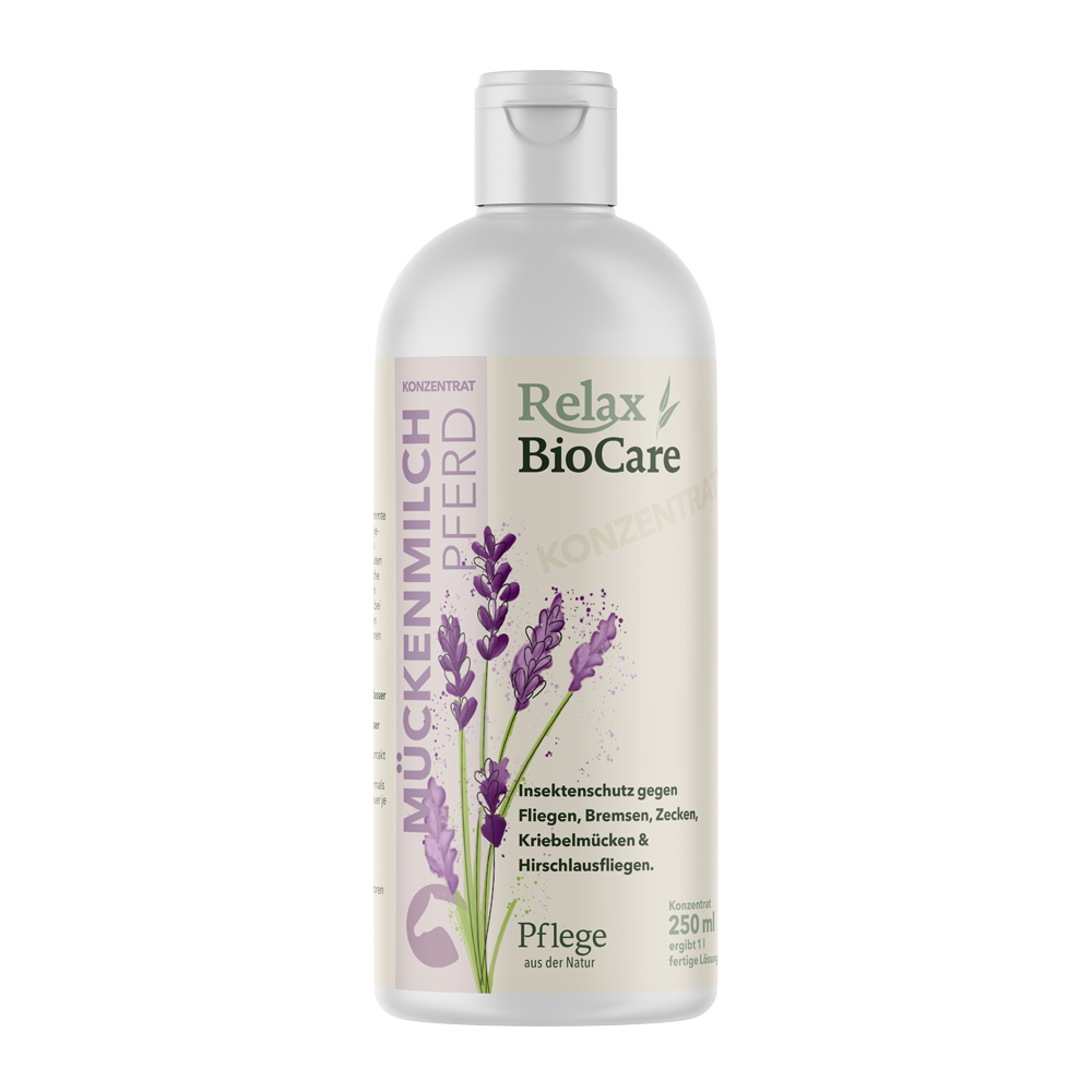 Relax-BioCare - Mückenmilch Konzentrat - Fliegenspray für Pferde Relax-BioCare - Mückenmilch Konzentrat - Fliegenspray für Pferde