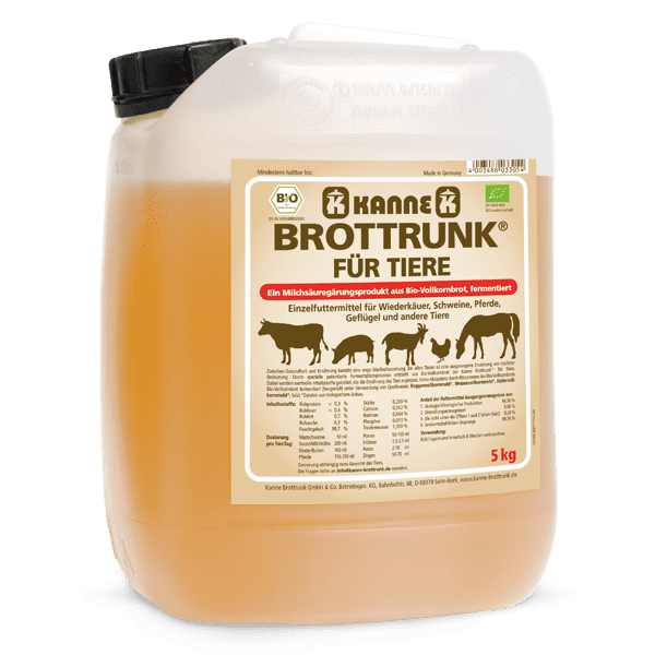 Kanne - Bio Brottrunk® für Tiere - fermentiertes Einzelfuttermittel