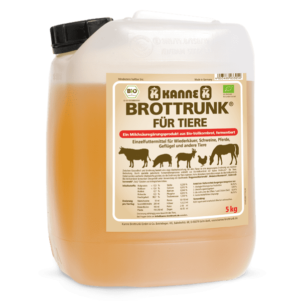 Kanne - Bio Brottrunk® für Tiere - fermentiertes Einzelfuttermittel Kanne - Bio Brottrunk® für Tiere - fermentiertes Einzelfuttermittel