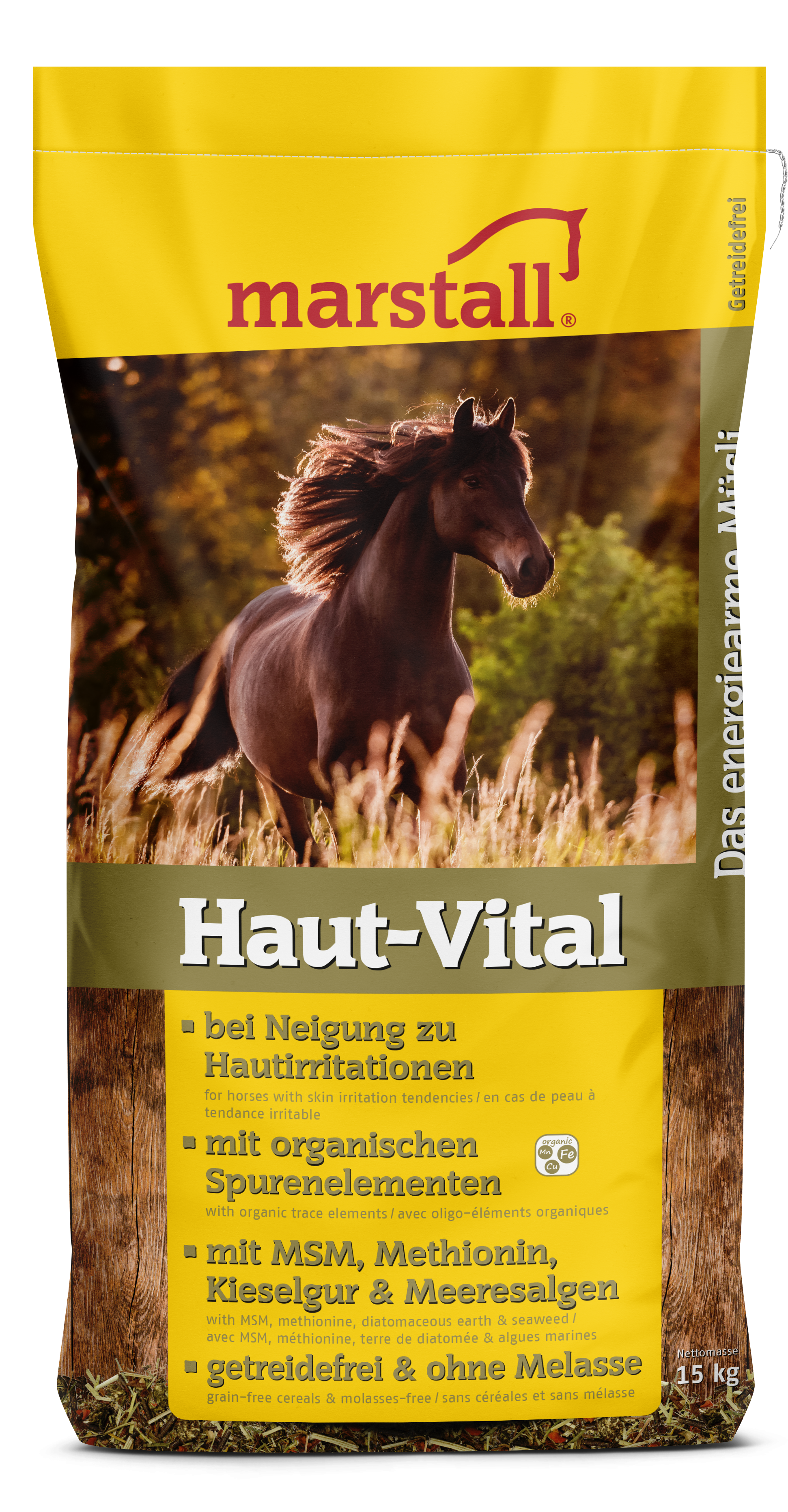 marstall - Haut-Vital - getreidefreies und energiearmes Müsli zur Unterstützung hautsensibler Pferde