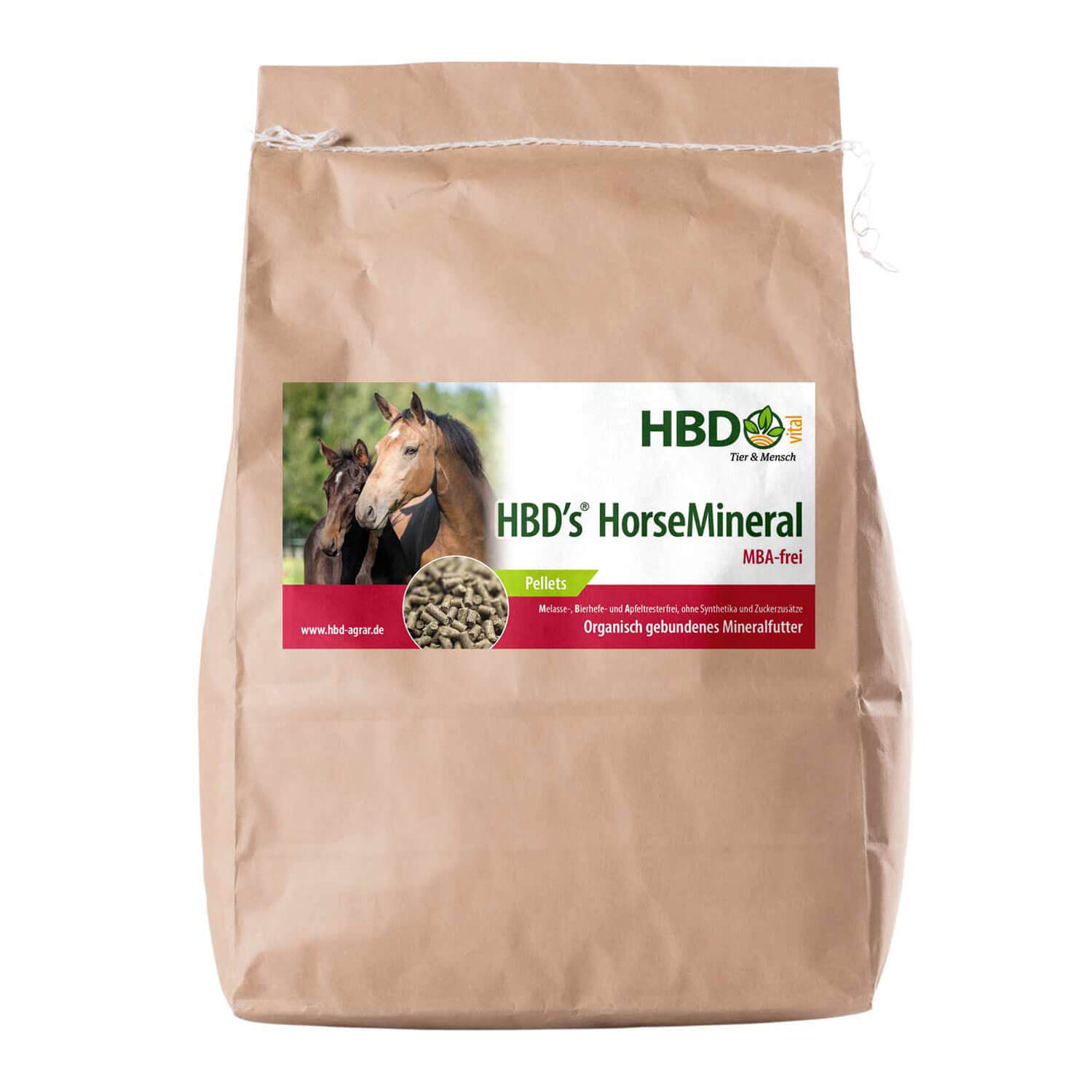 HBD-Agrar - HBD's® HorseMineral MELASSEFREI – ohne Bierhefe, ohne Apfeltrester – pelletiert